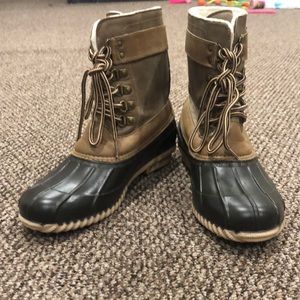 high lace up boots